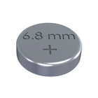 thru hole and surface mount retainers for 6.8mm diameter coin cell batteries